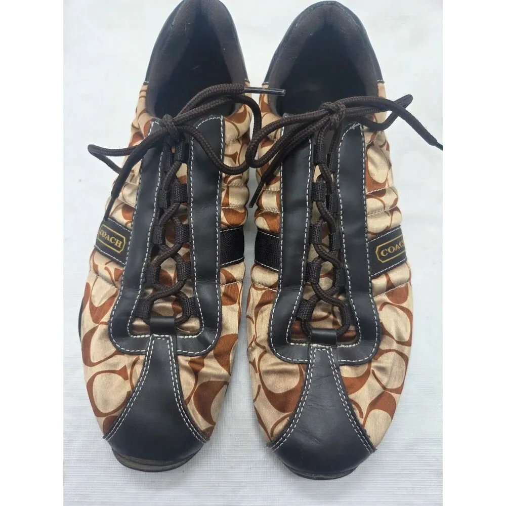 Coach Signature Logo Sateen Sneaker
